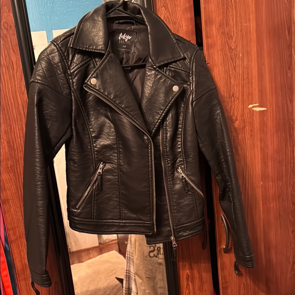 H&M Black Leather Jacket for Women